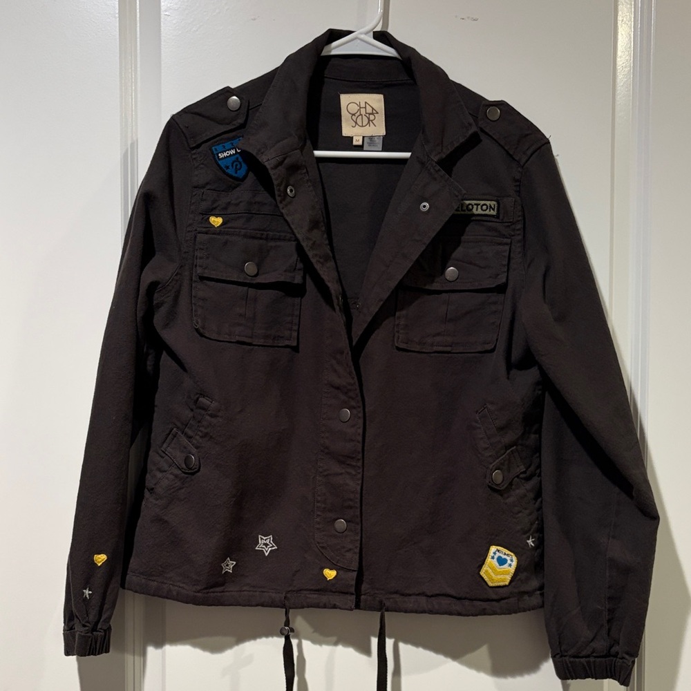 Peloton Black Jacket with Embroidered Accents